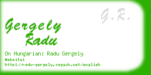 gergely radu business card
